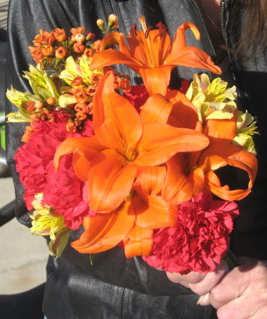 A Bridal Bouquet in Fall Colors